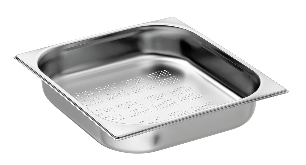 Bac Gastronorm GN 2/3 Durchbrochen Edelstahl - Tiefe 65 mm - 5,5 L