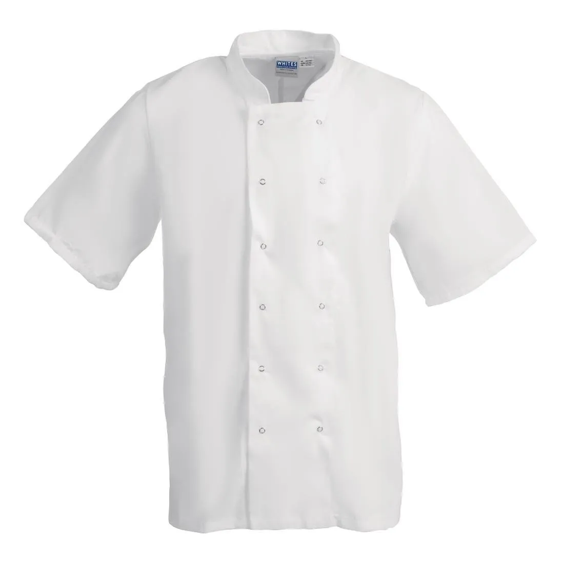 Veste de Cuisine Blanche à Manches Courtes Boston - Taille XL