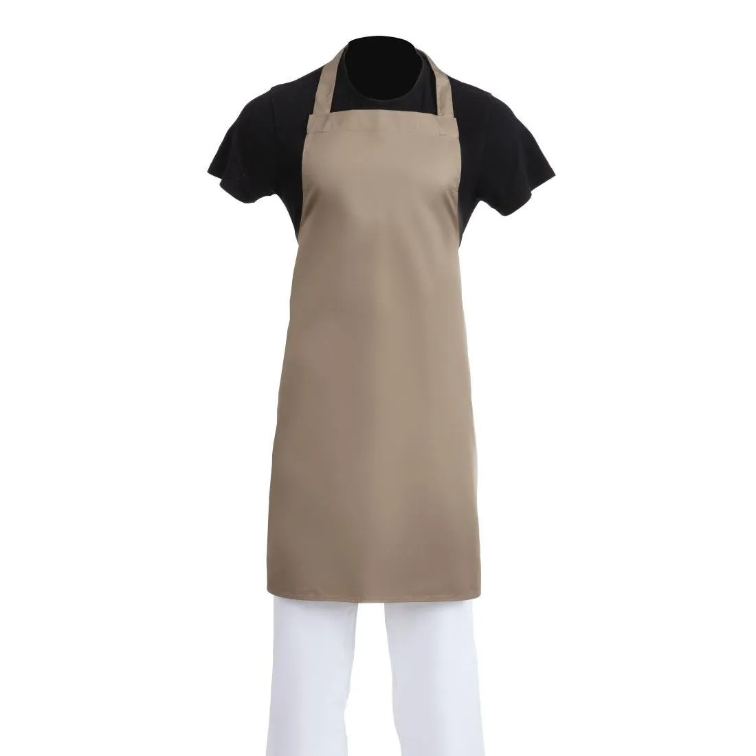 Schürze Latz Braun aus Polycotton - 711 x 965 mm