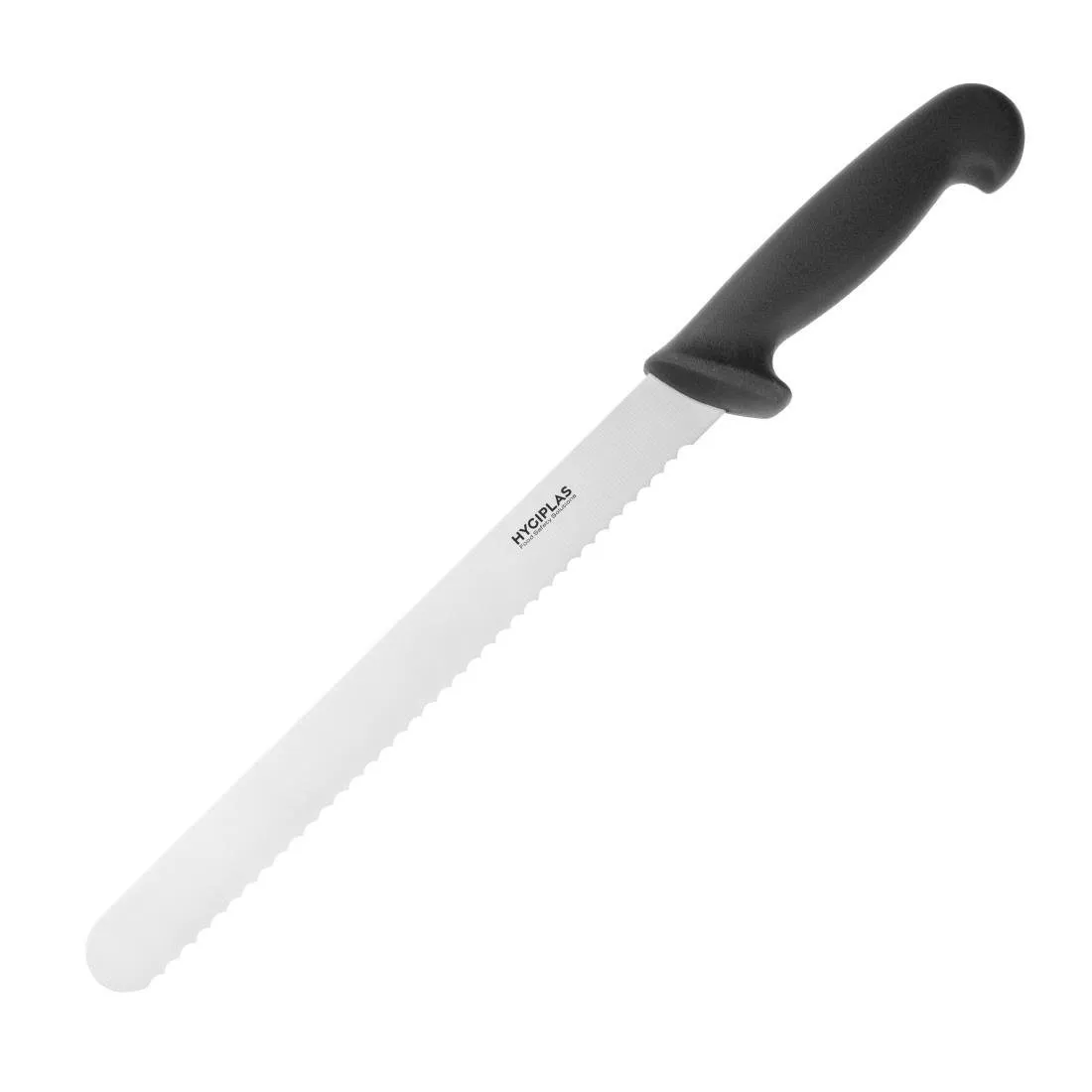 Gekarteld zwart snijmes - Lemmet 25,5 cm