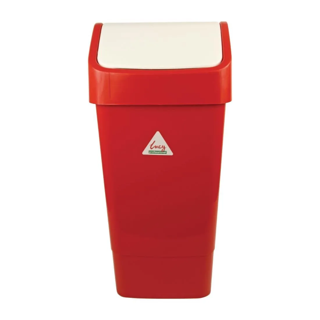 Poubelle Rouge en Polypropylène à Couvercle Battant - 50 L