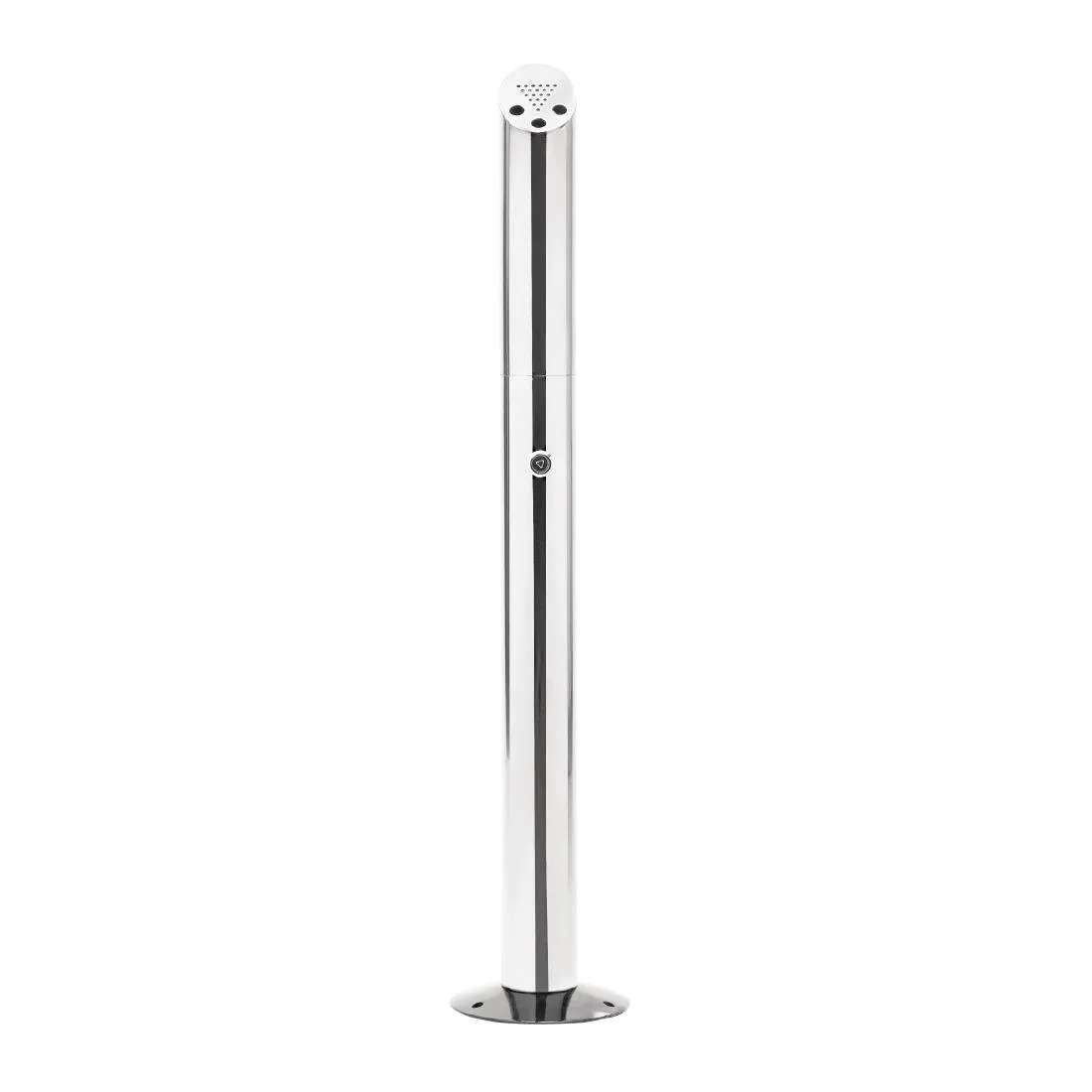 Cendrier Poteau Fixable au Sol en Inox - Ø 75 mm