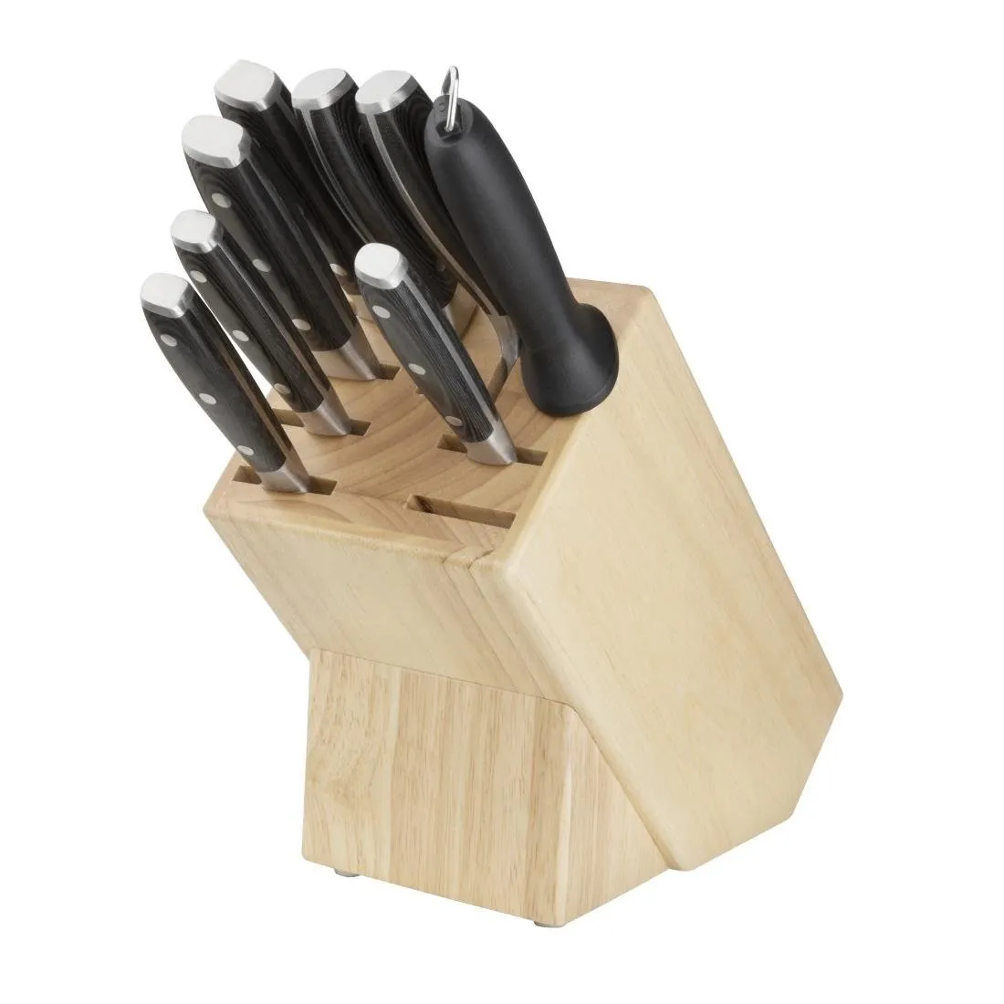 Messerblock aus Holz - 9-teilig