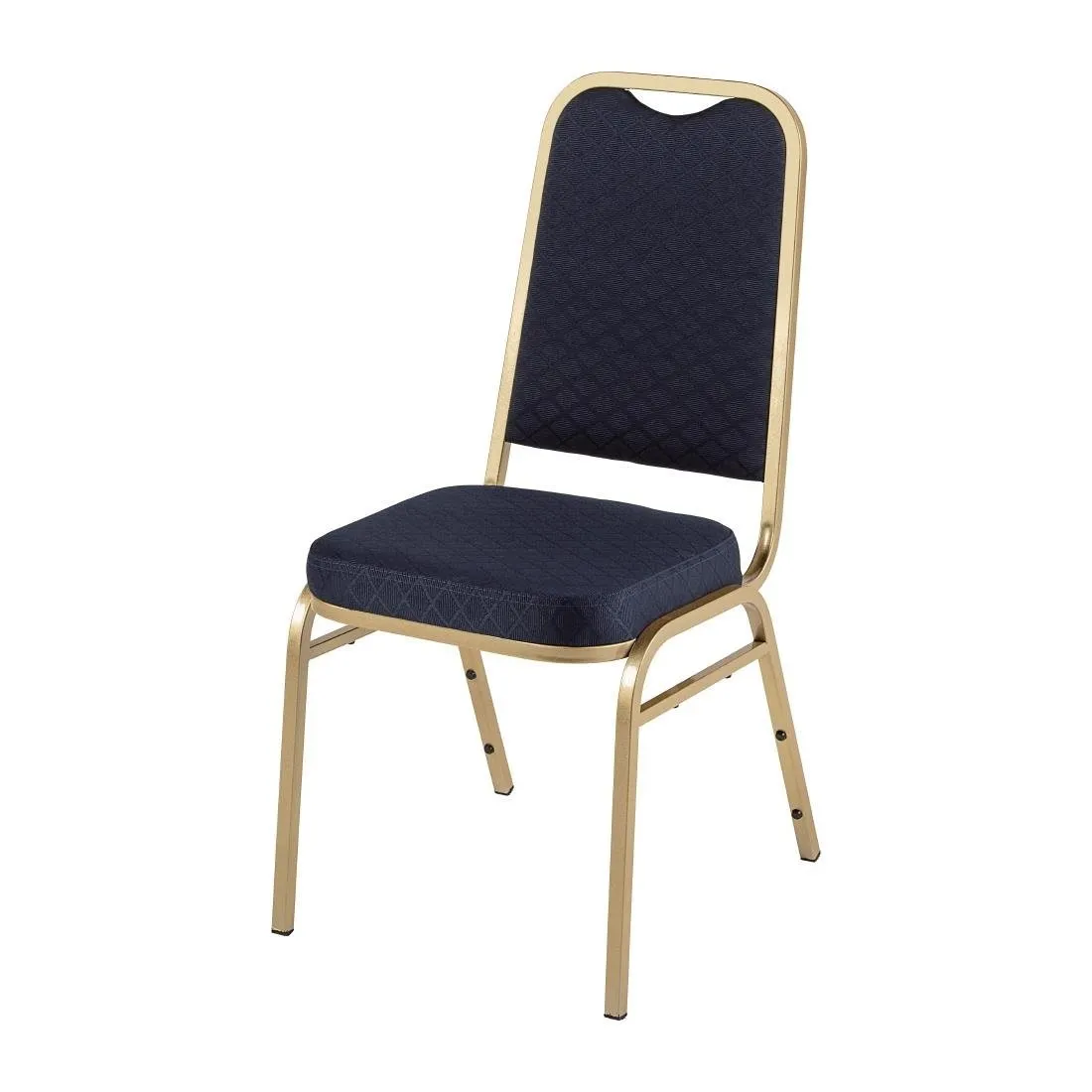 Blauwe Banketstoelen Met Vierkante Rugleuning - Set Van 4