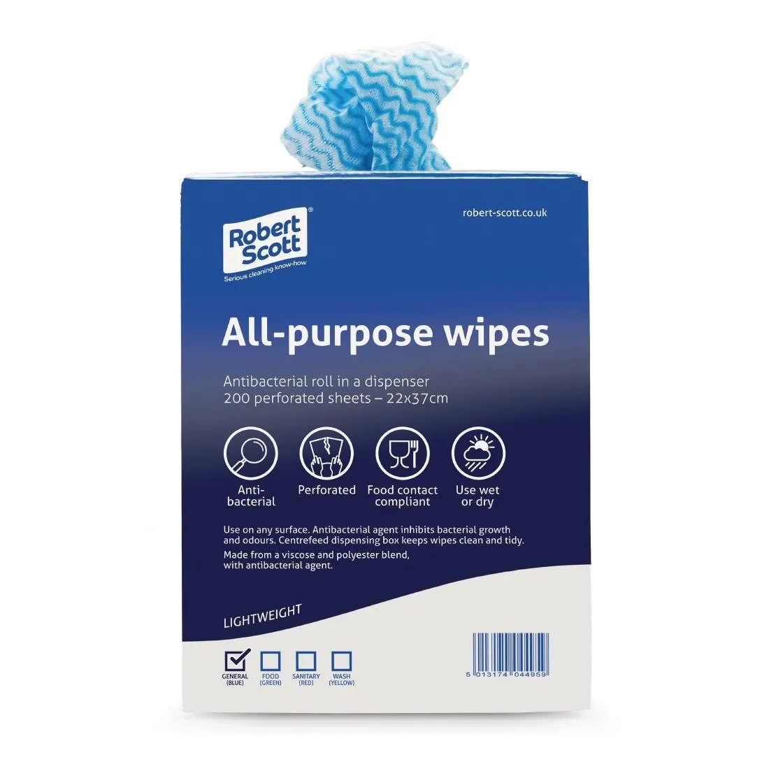 Doekjes voor Algemeen Gebruik Antibacterieel Blauw - 200 Doekjes