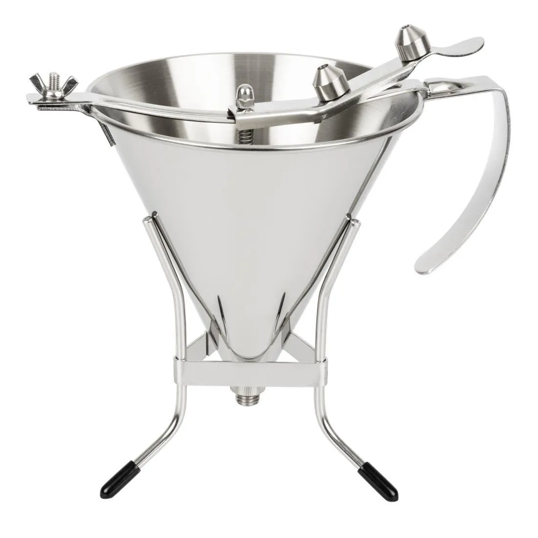 Edelstahl-Trichter mit automatischem Kolben 1,5L