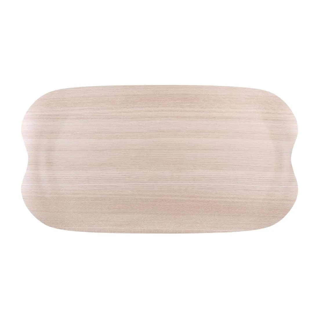 Serviertablett Wave 43x23cm helles gemasertes Holz