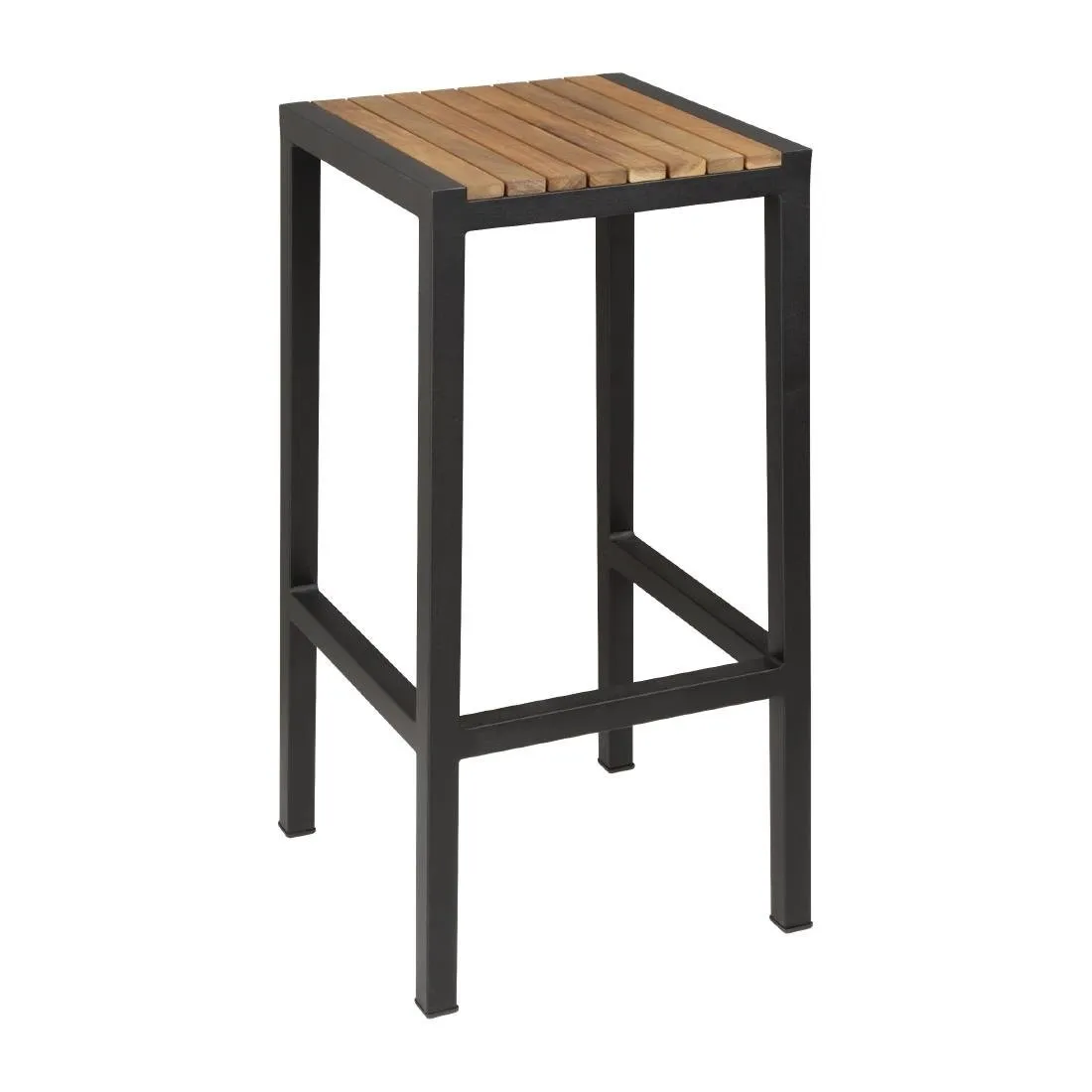 Tabourets De Bar En Acier Et Acacia - Lot De 2