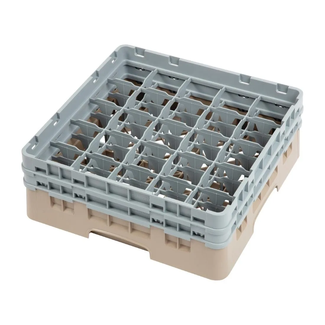 Glazenrek met 25 compartimenten Camrack Beige Hoogte - L 500 x D 500 mm