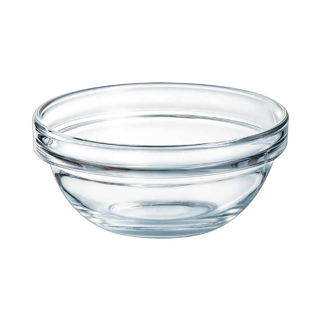 Stapelbare Glasschalen aus gehärtetem Glas - Ø100 mm - Set mit 6