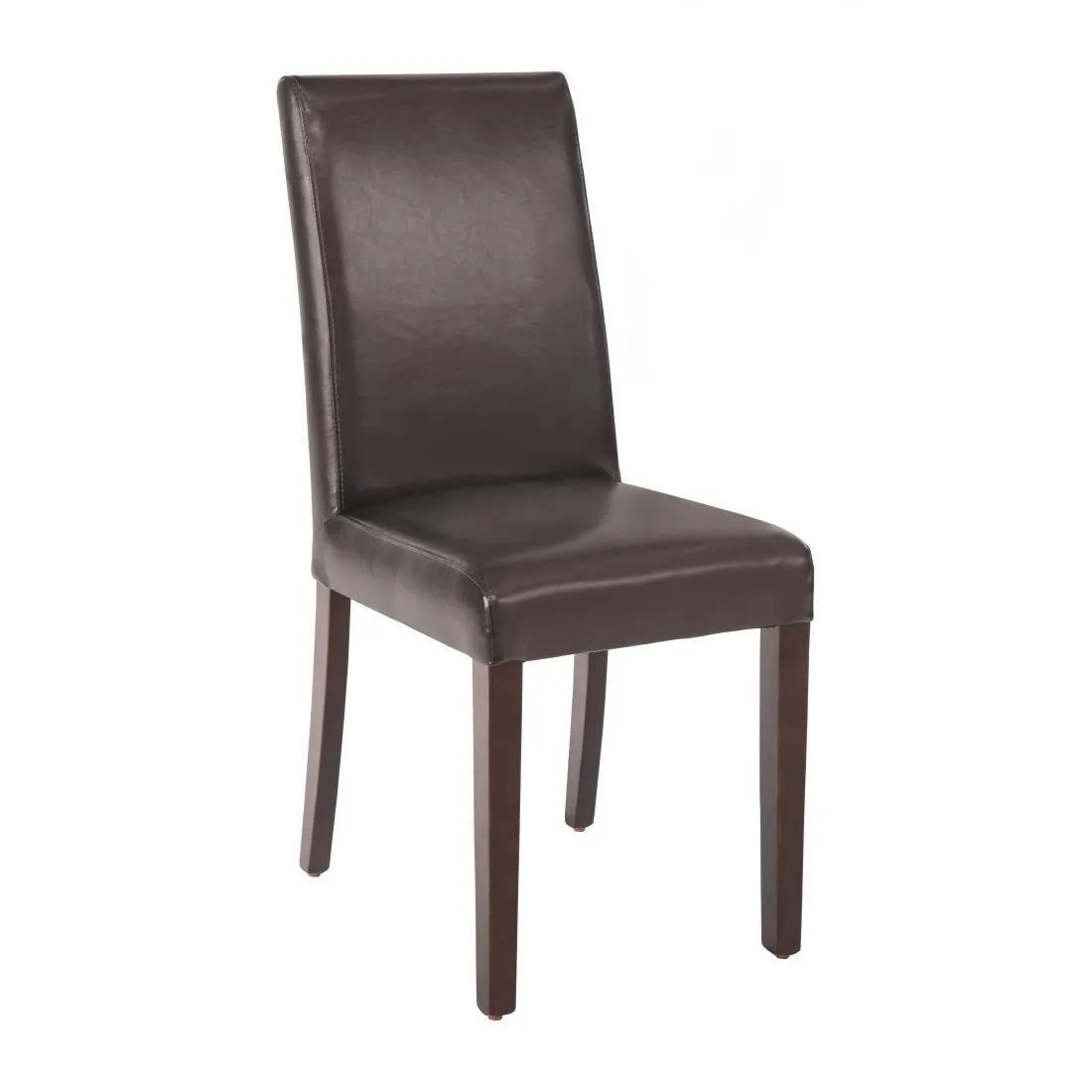 Stoelen van donkerbruin kunstleer