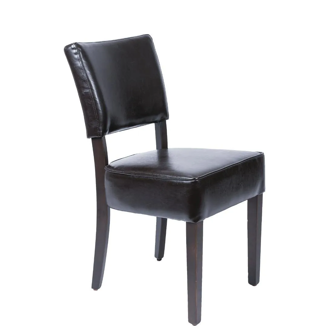 Comfortabele stoelen van donkerbruin kunstleer