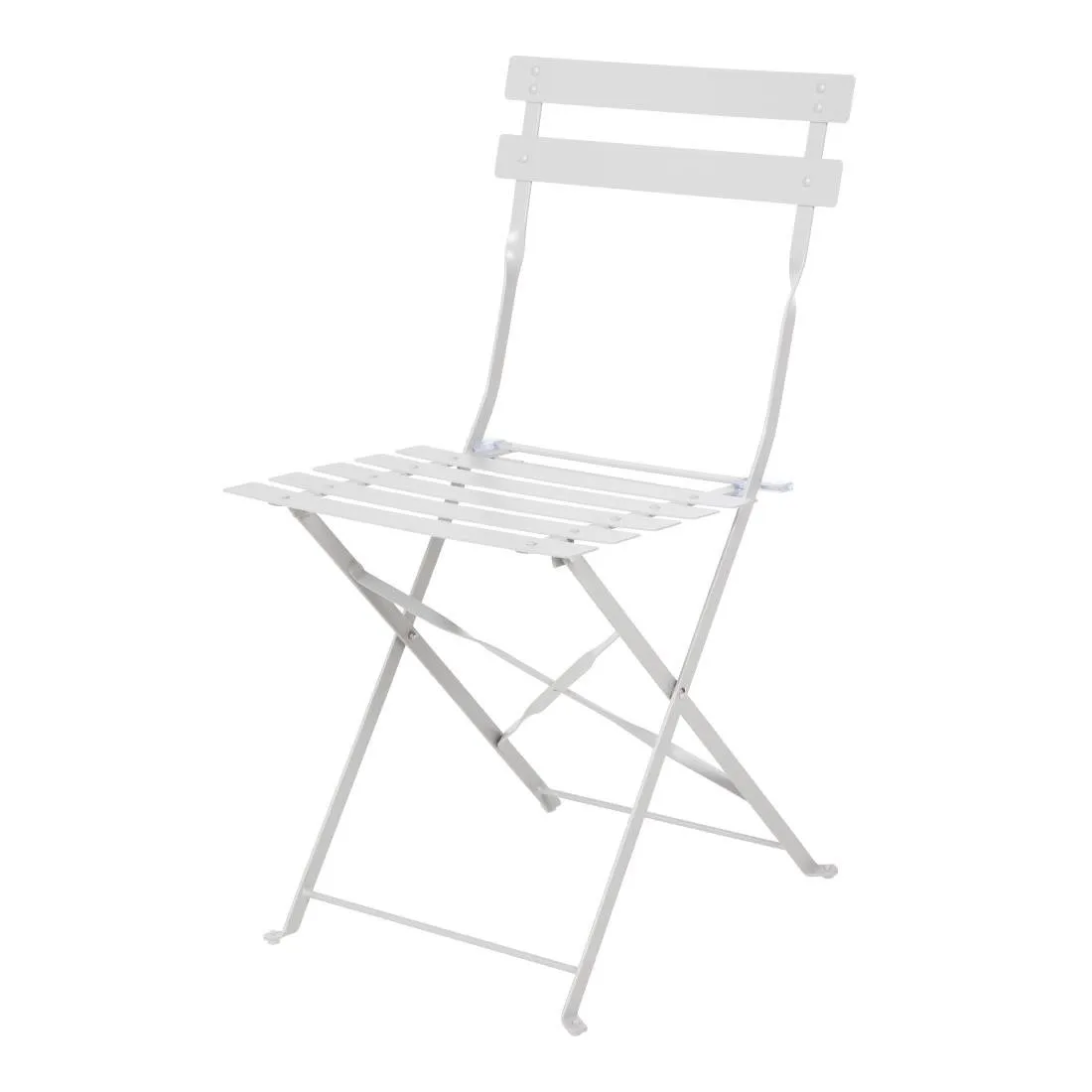 Chaise De Terrasse En Acier - Gris - Lot De 2