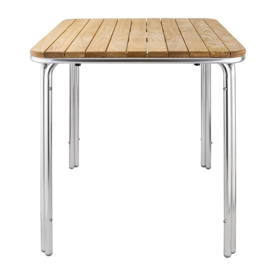 Table Carrée En Frêne Et Aluminium 700Mm