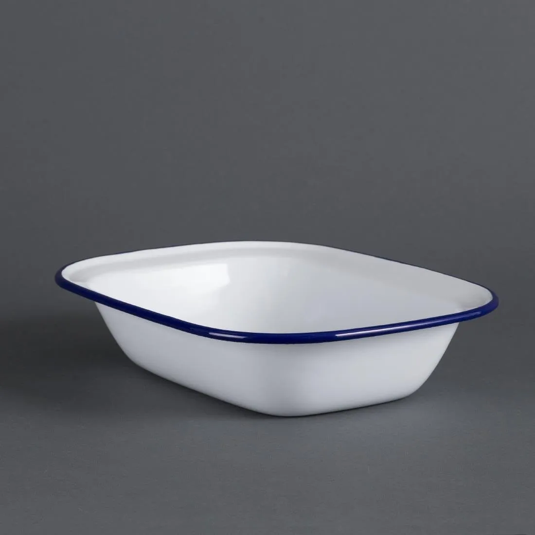 Servierplatte aus emailliertem Stahl 280x190x55mm - Set mit 6 Stück