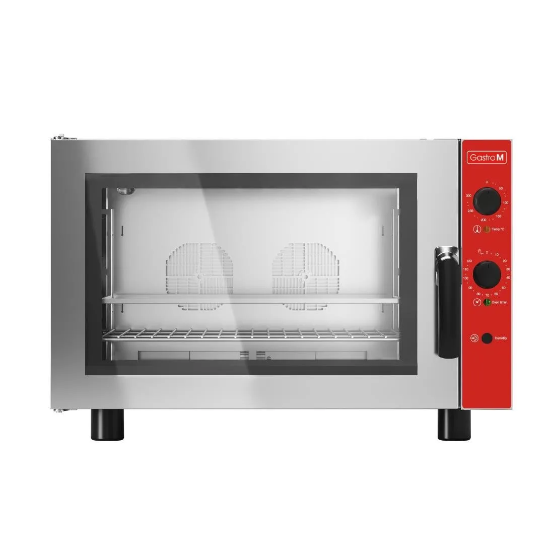 Vier Elektrokonvektionsofen 4 Ebenen mit Seitenhumidifikator-400V