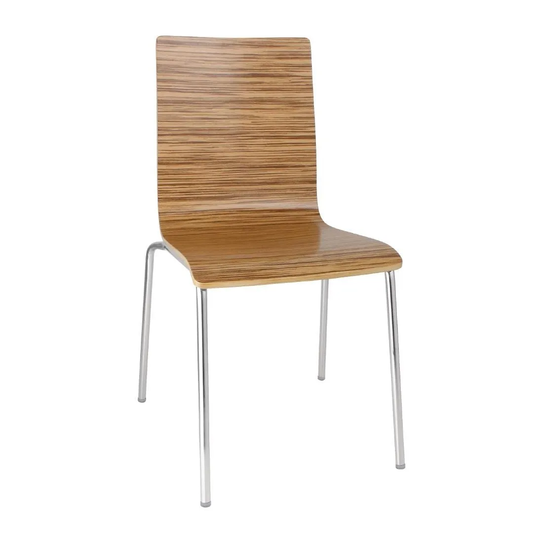 Stoel met vierkante rugleuning Zebrano - Set van 4