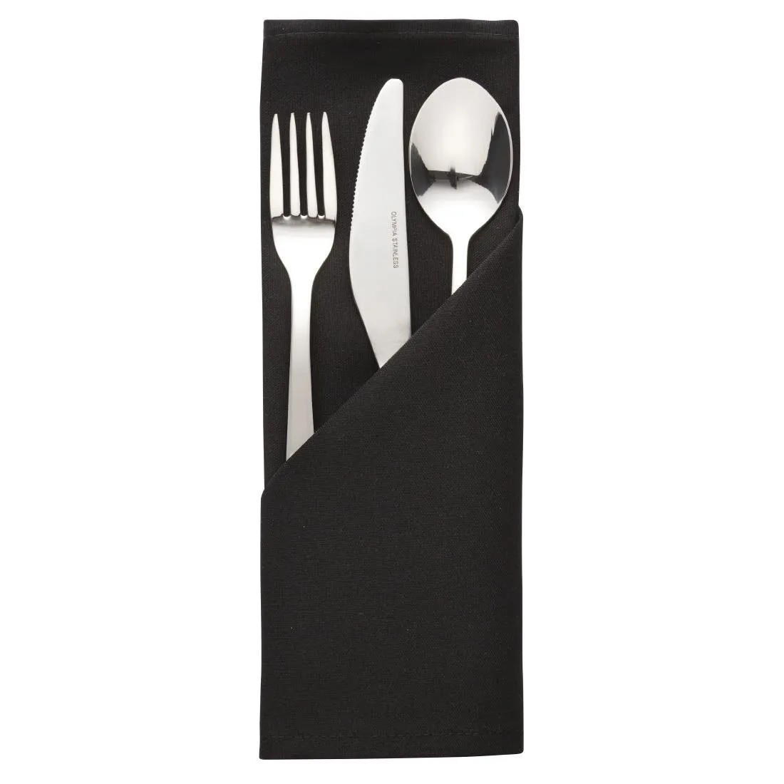Serviettes Noires En Polyester - Lot De 10