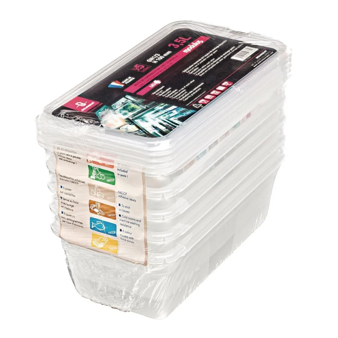 Boîte De Stockage Gn1/3 Modulus Utilisation Intensive 5L - Lot De 5