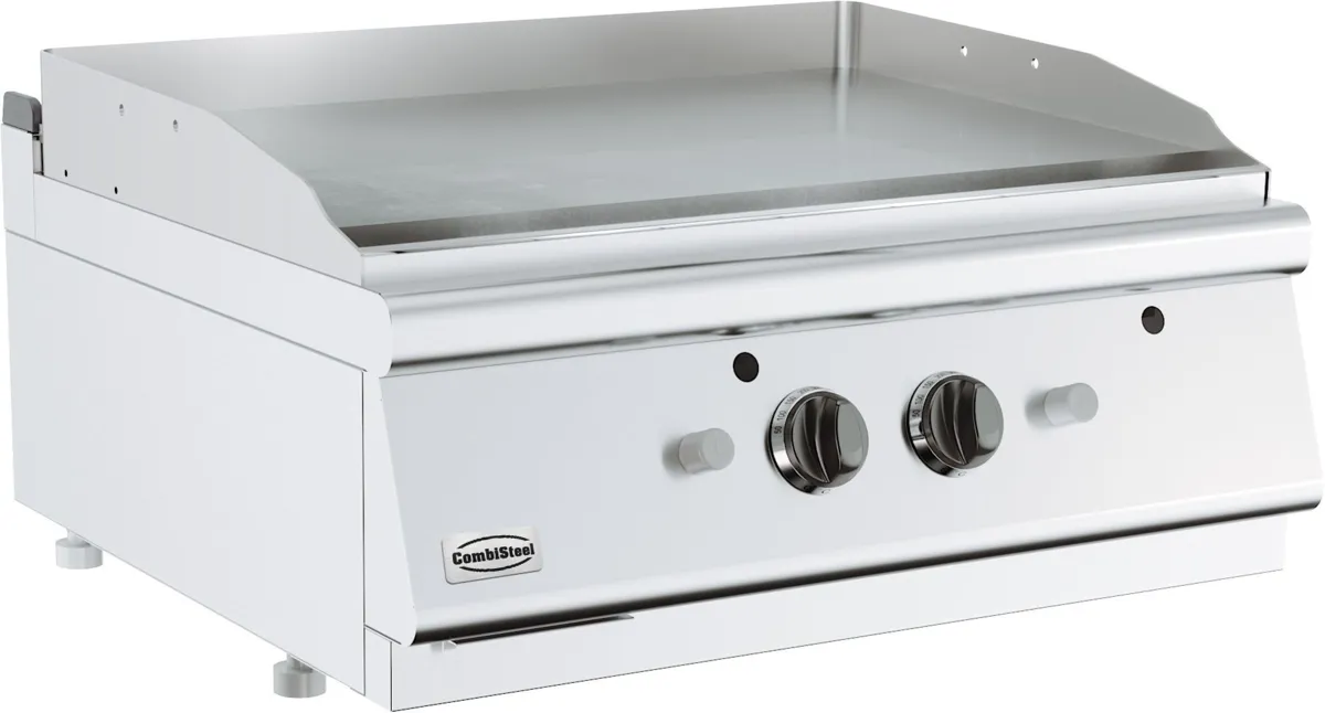 Plancha à Gaz Chrome Lisse à Poser - 700 - 13000 W
