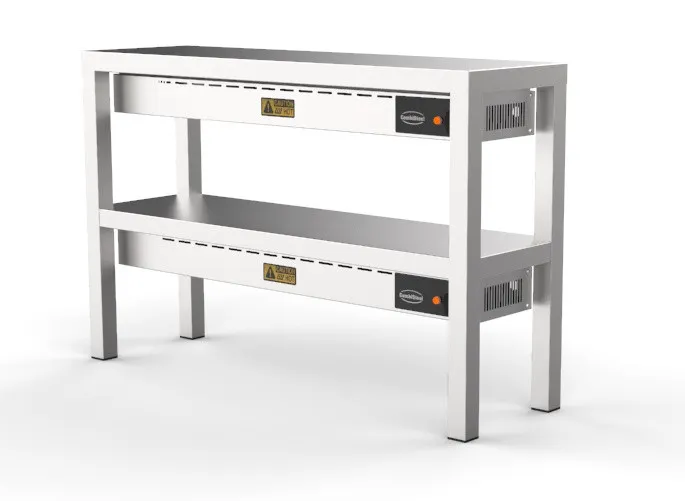 Étagère Chauffante en Céramique - 2 Niveaux - L 1000 x P 300 mm
