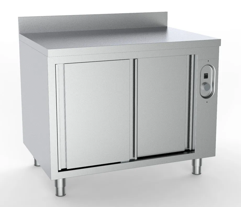 Verwarmde Kast met Achterwand en 2 Deuren - L 1800 x D 700 mm