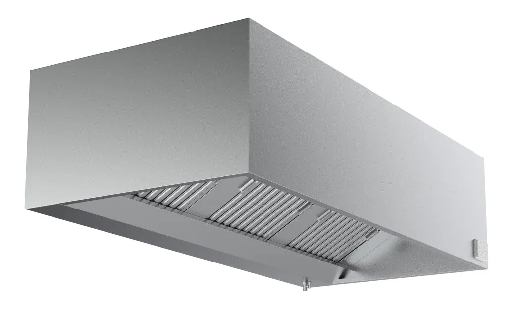 Hotte Murale Cubique Complète - 1200 mm - Avec Moteur, Led et Variateur