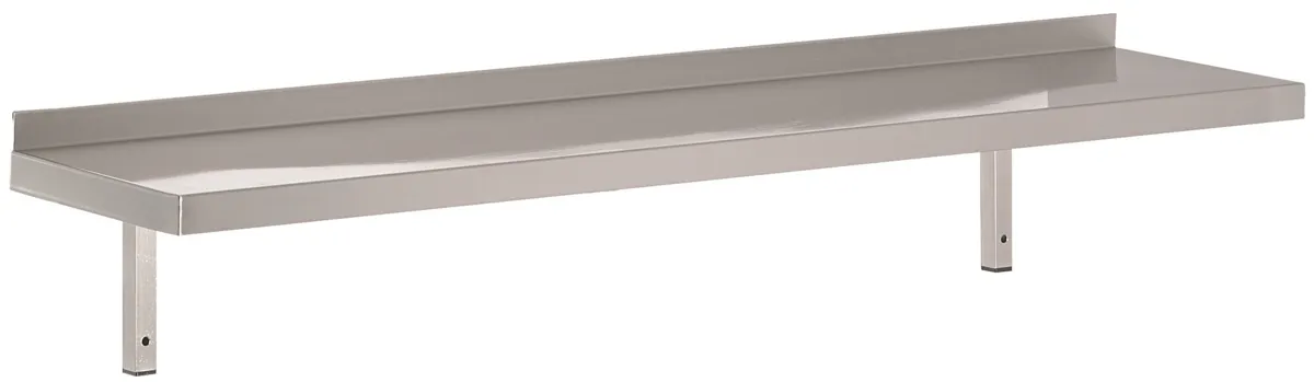 Roestvrijstalen Wandplank met Steun - L 1000 x D 400 mm
