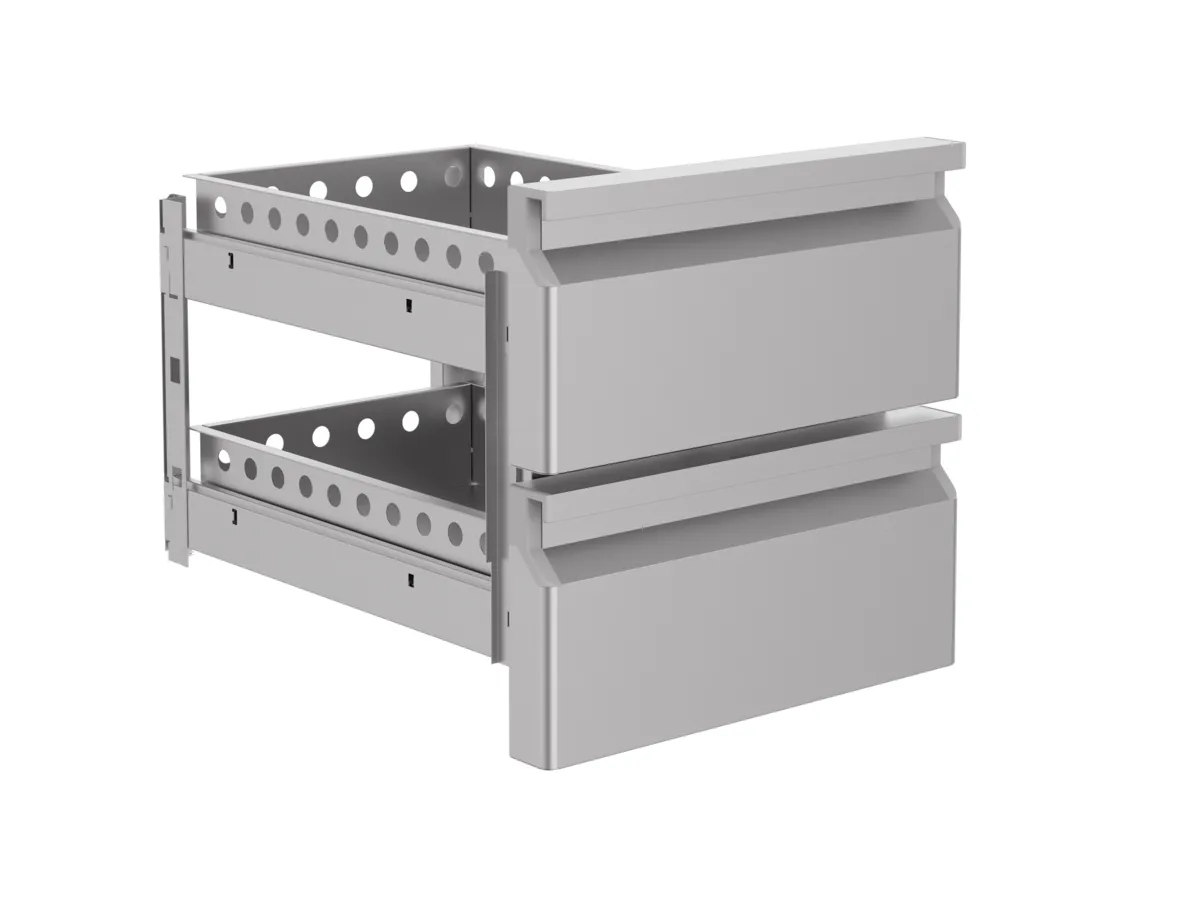 Block 2 Schubladen für Kühltisch P 600 mm