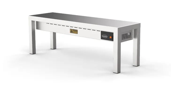 Etagère de Table Chauffante en Céramique - 1 Niveau - L 1000 x P 300 mm