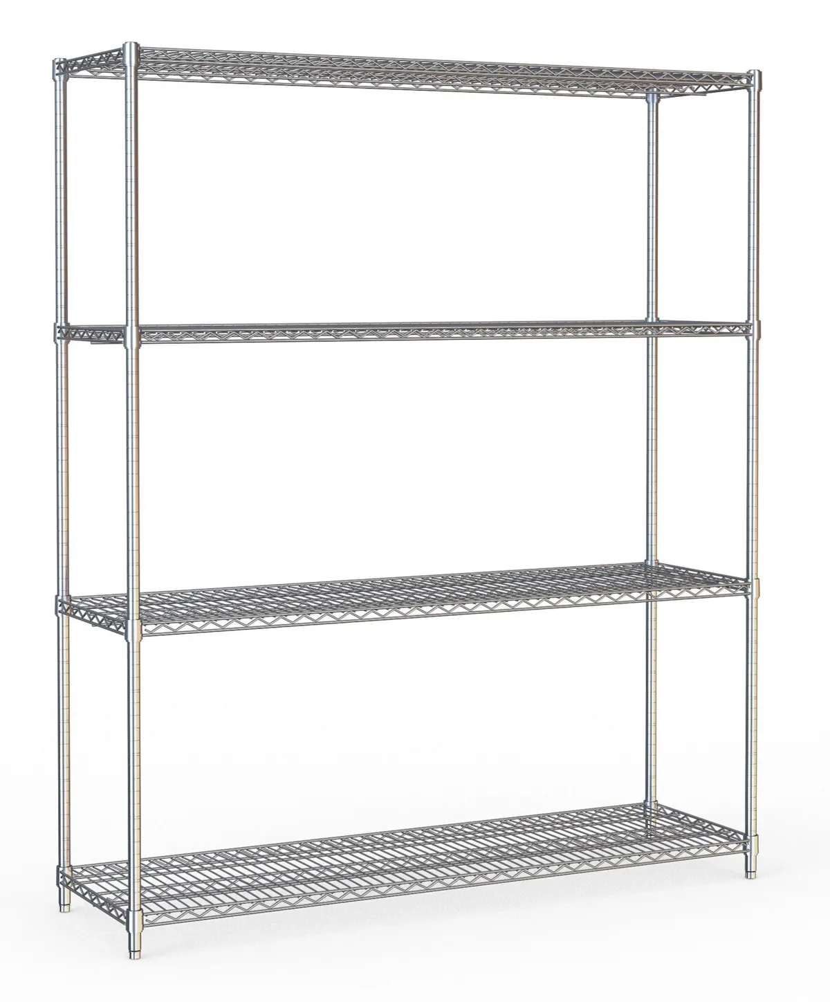 Abnehmbares Regal mit 4 Ebenen - L 1500 x T 450 mm