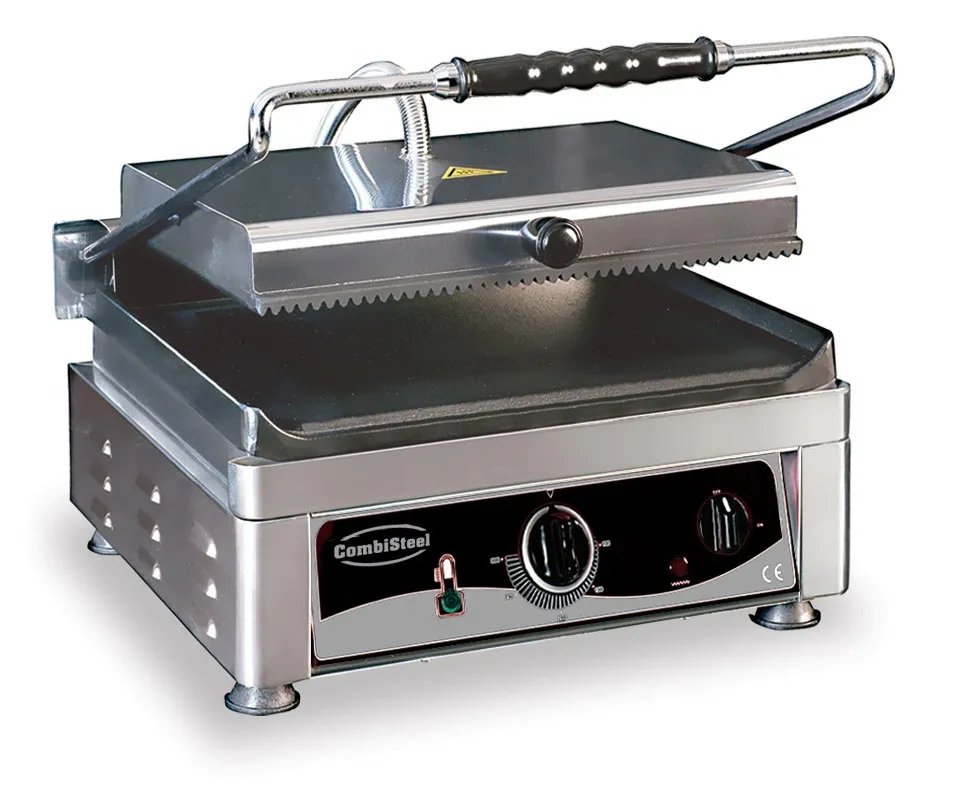 Einfacher Panini-Grill - Glatte und gerillte Platten