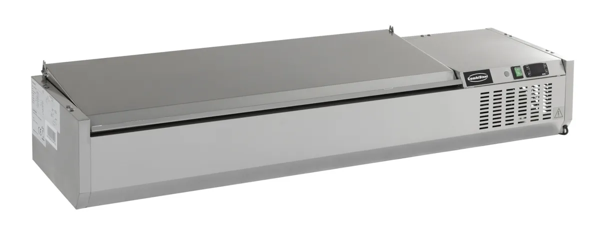 Saladette Réfrigérée à Poser avec Couvercle Inox - 9 GN 1/3