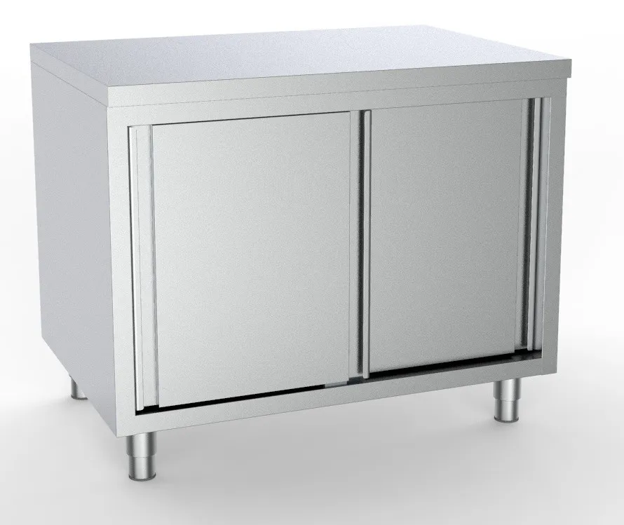 Meuble Inox Bas à 2 Portes - L 2000 x P 600 mm