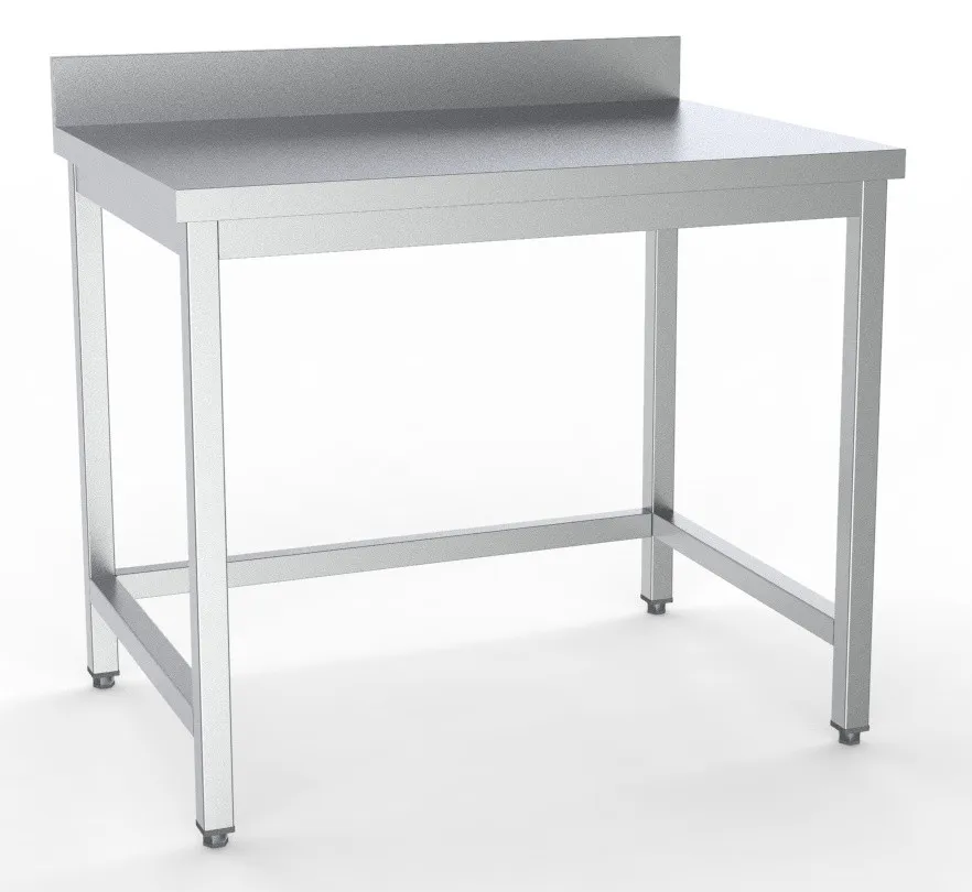 Edelstahltisch mit Aufkantung - L 2000 x T 700 mm