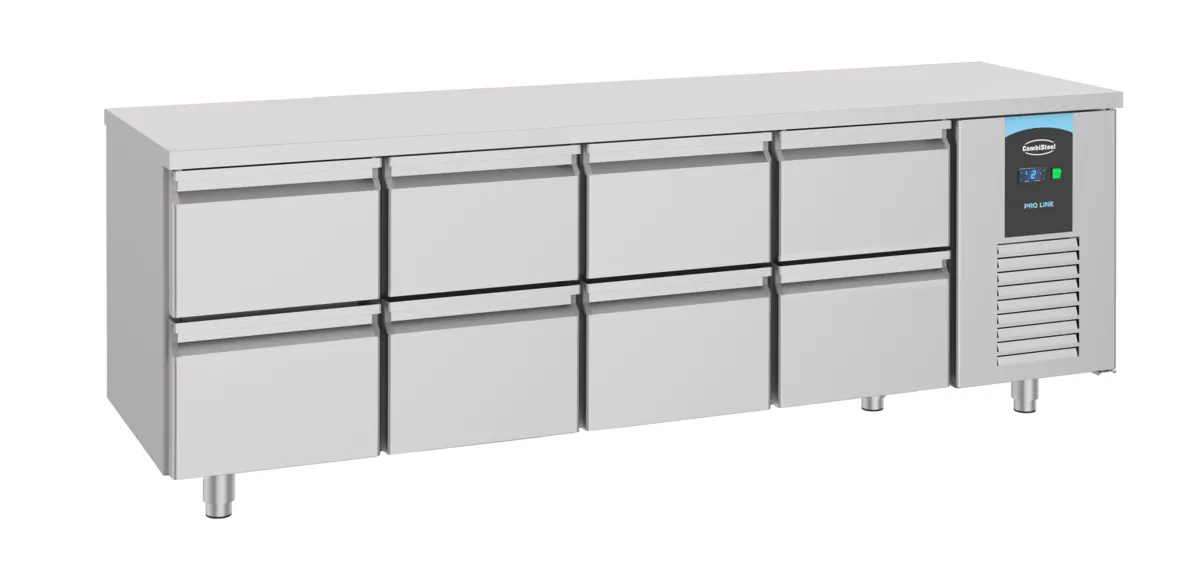 Table Réfrigérée Positive GN 1/1 à 8 Tiroirs - 632 L