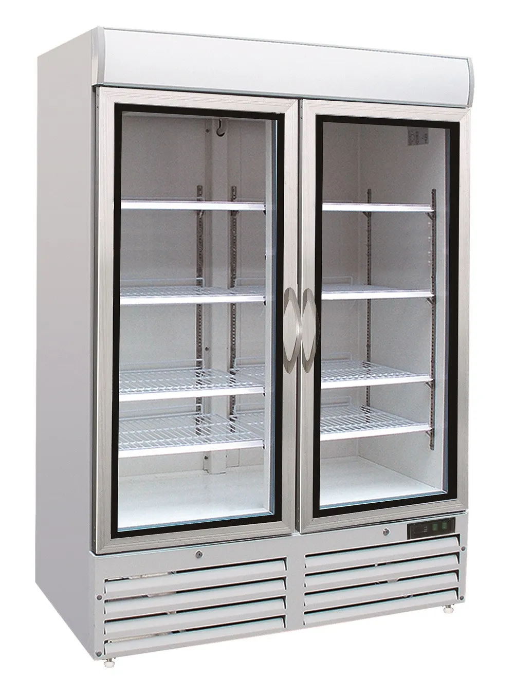 Negativer Kühlschrank mit 2 Glastüren - 920 L