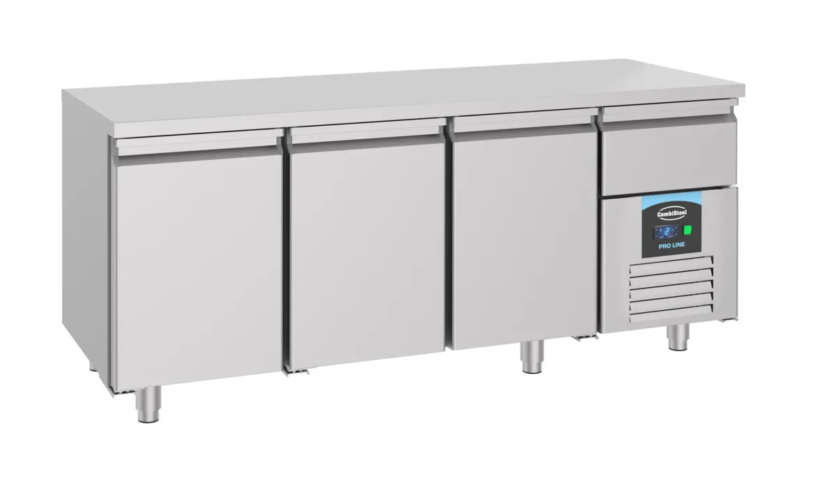 Table Réfrigérée Positive GN 1/1 à 3 Portes et 1 Tiroir - 474 L
