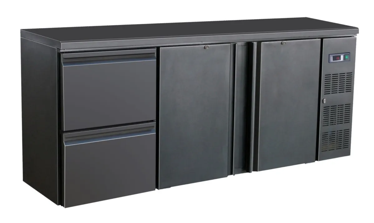Arrière-Bar Réfrigéré à 2 Portes et 2 Tiroirs - 537 L