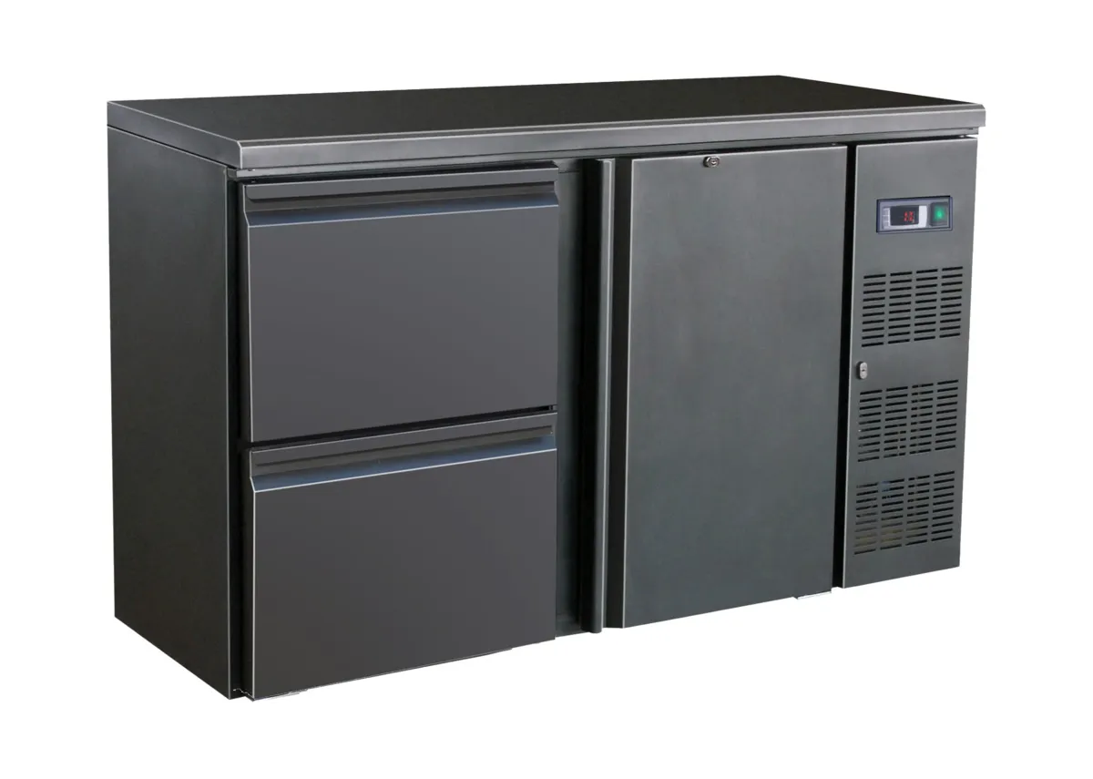 Arrière-Bar Réfrigéré à 1 Porte et 2 Tiroirs - 350 L