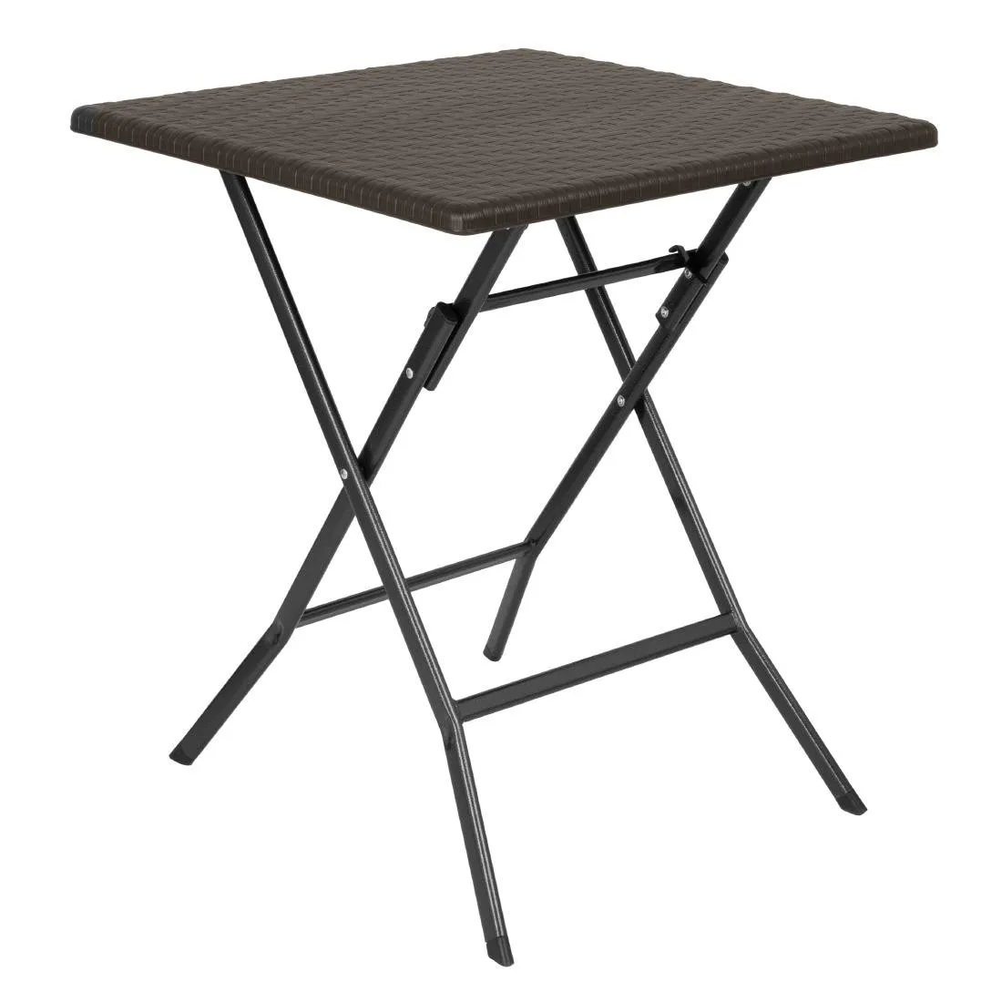 Table Pliante Carrée Marron - 62 x 62 cm