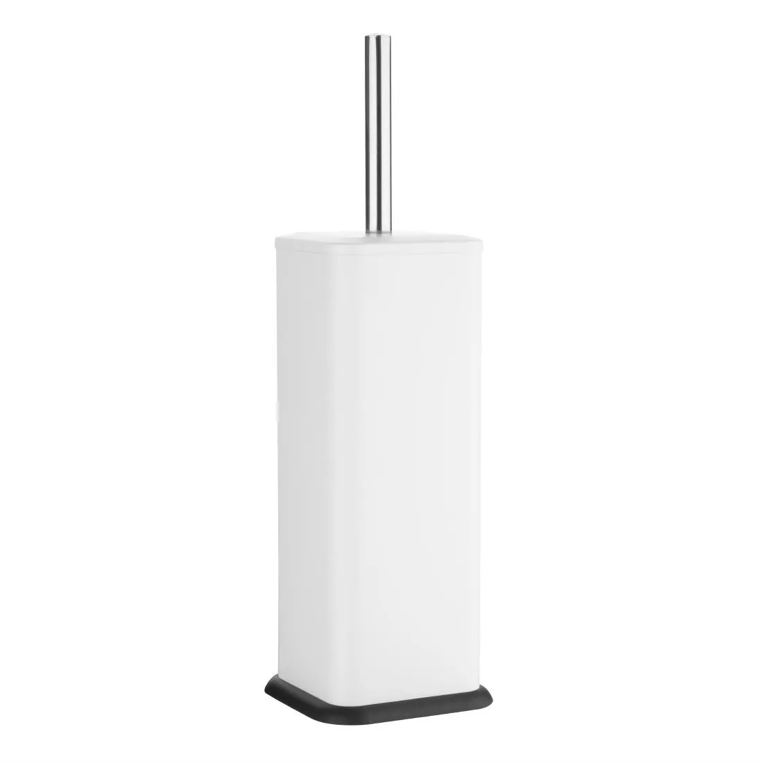 Brosse et Support WC Carré Blanc