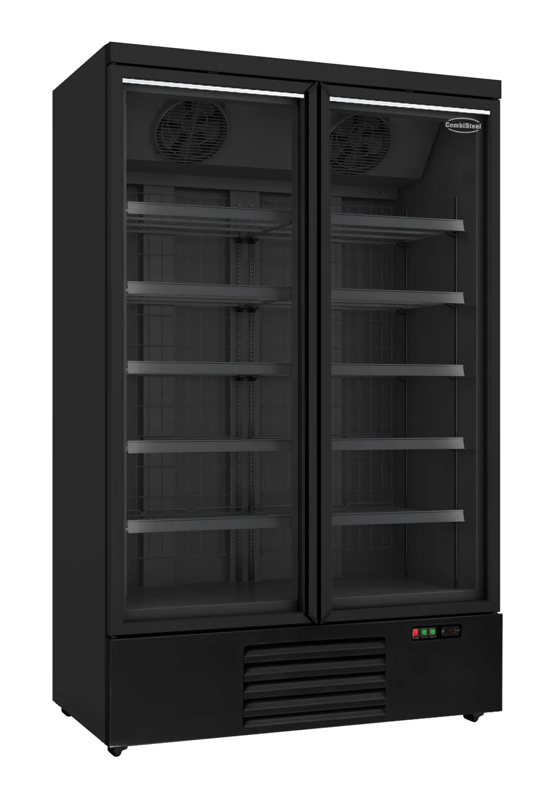 Armoire Réfrigérée Négative à 2 Portes Vitrées Noir - 1000 L