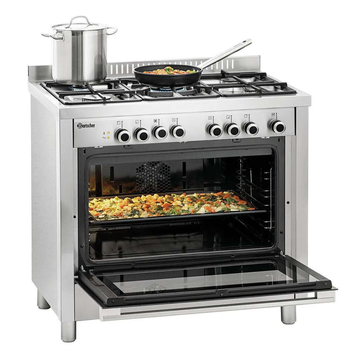 Gasherd mit 5 Brennern - Serie 900