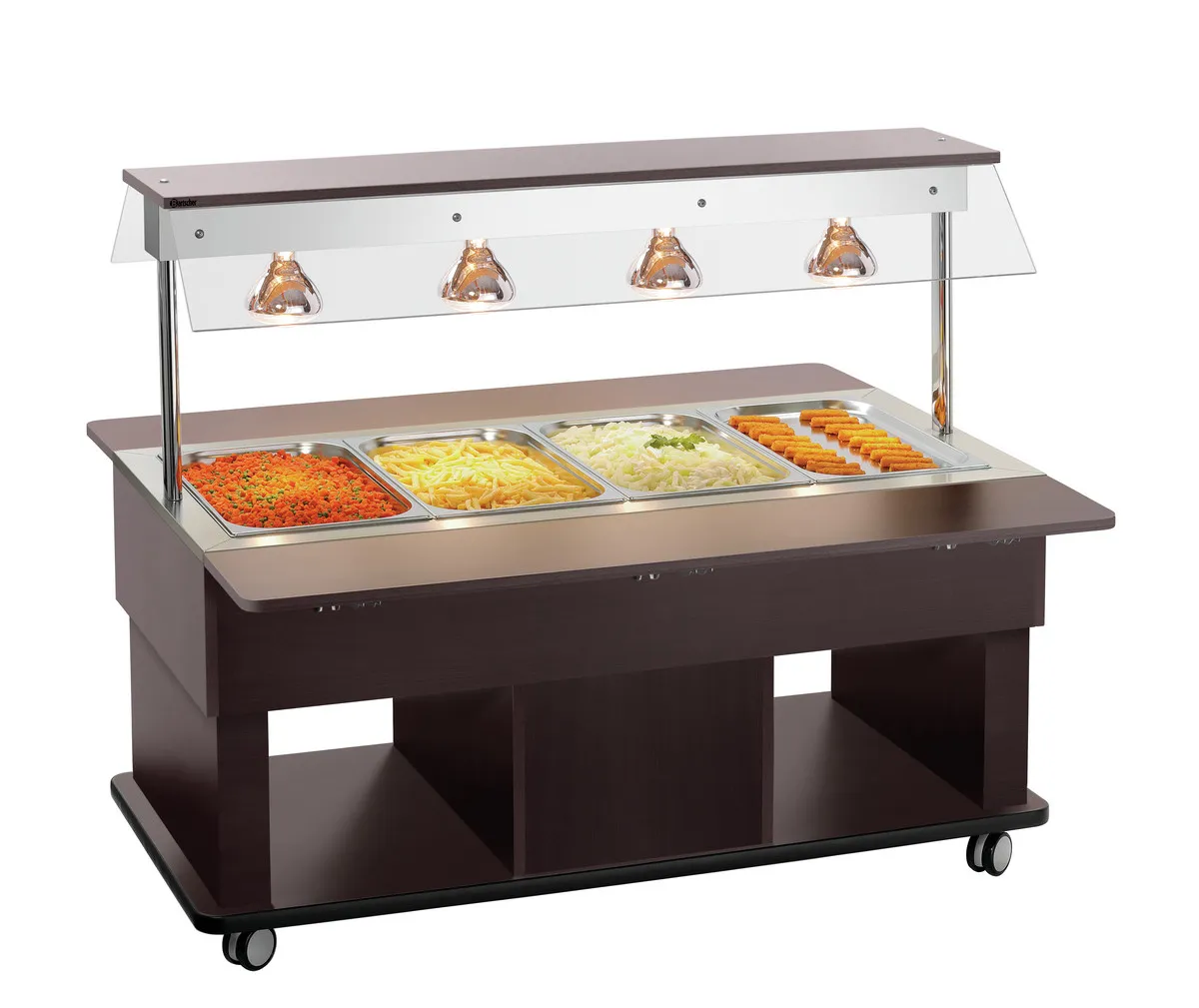 Kinder Buffetwagen Warm - 4 x GN 1/1