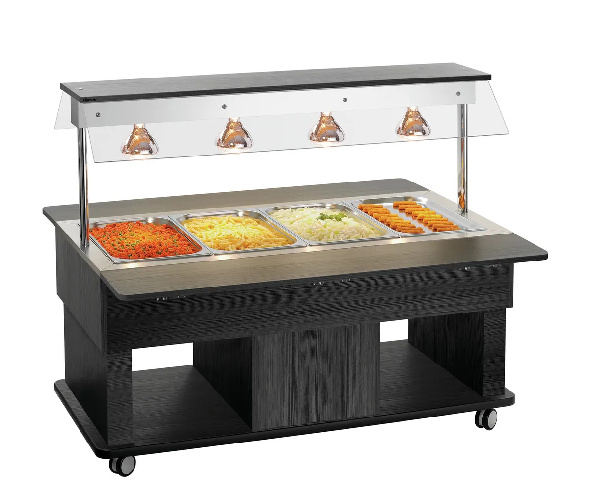 Kinder Buffetwagen Warm - 4 x GN 1/1