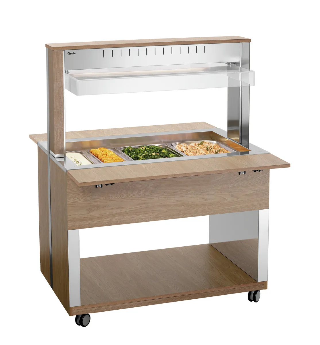 Chariot Buffet Chaud - 3 x GN 1/1