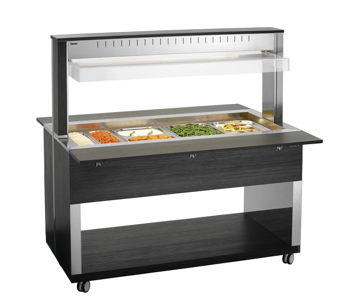 Chariot Buffet Chaud - 4 x GN 1/1