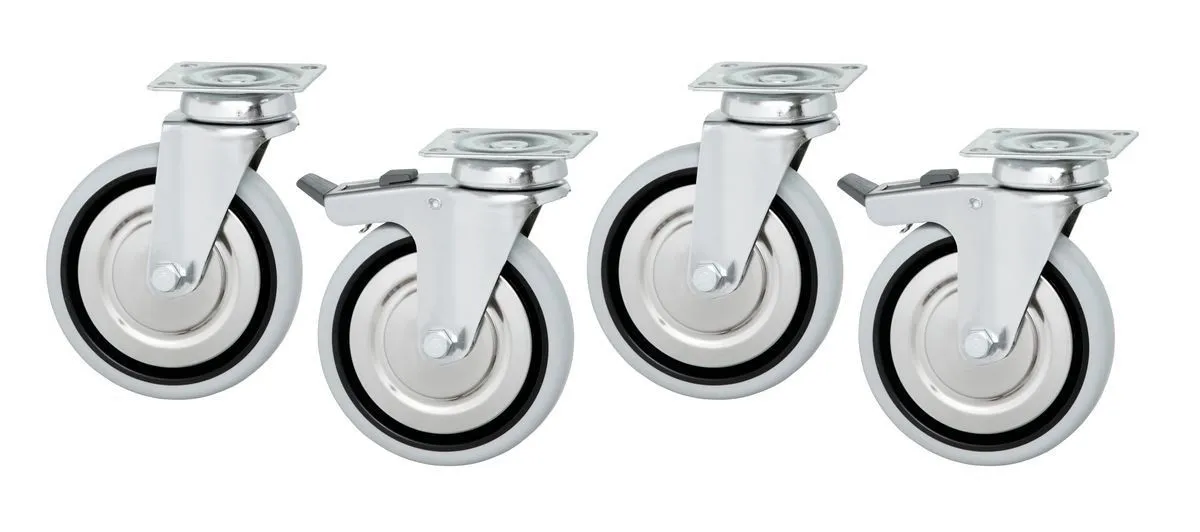 Roulettes pour Meuble Inox Bas et Armoire Chauffante - Lot de 4