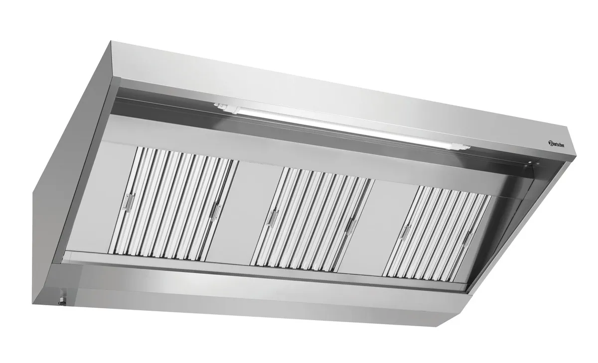 Hotte Murale avec Moteur et Eclairage - L 1800 x P 900 mm